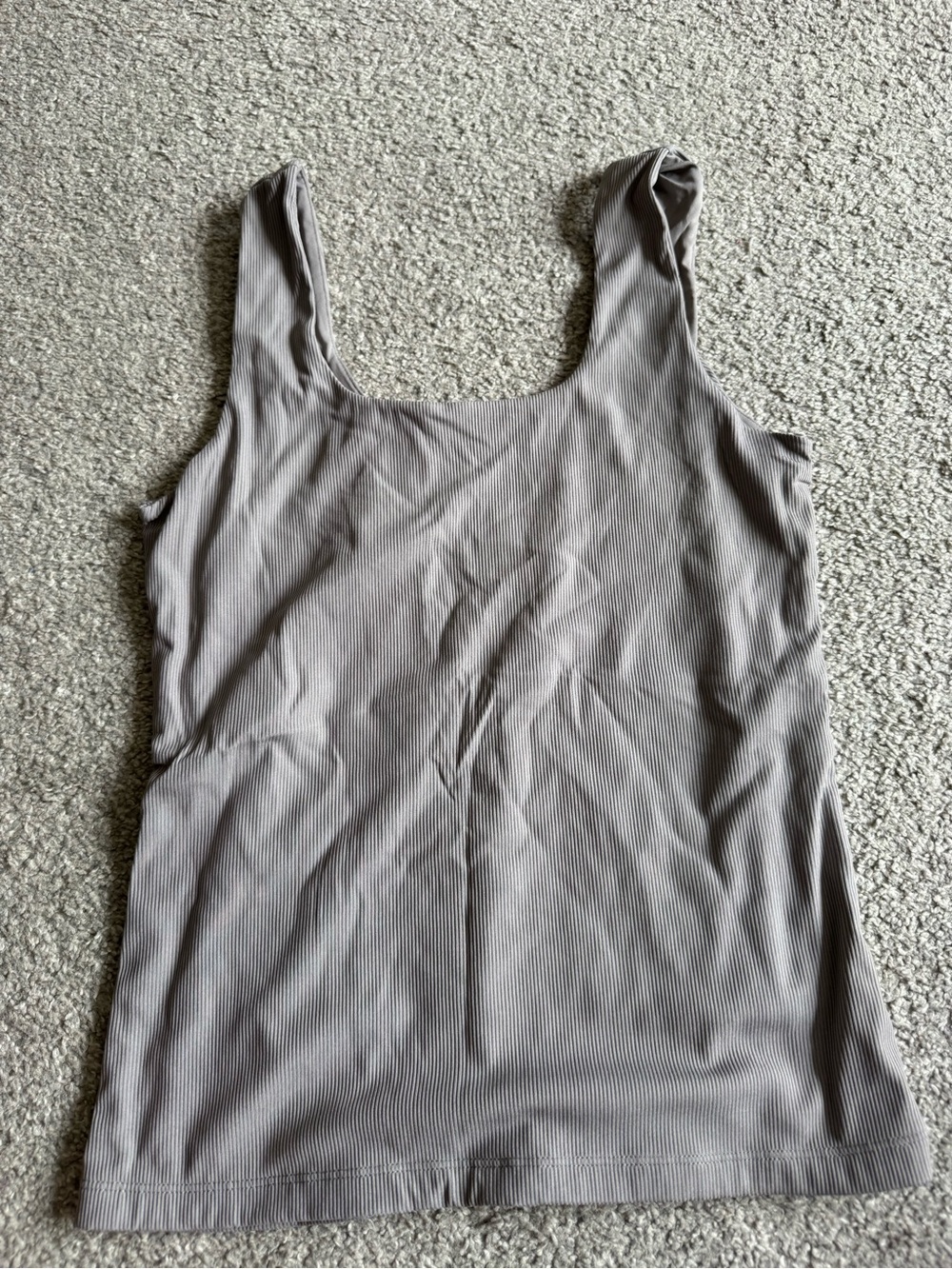 Tahari Taupe Ribbed Tank Top